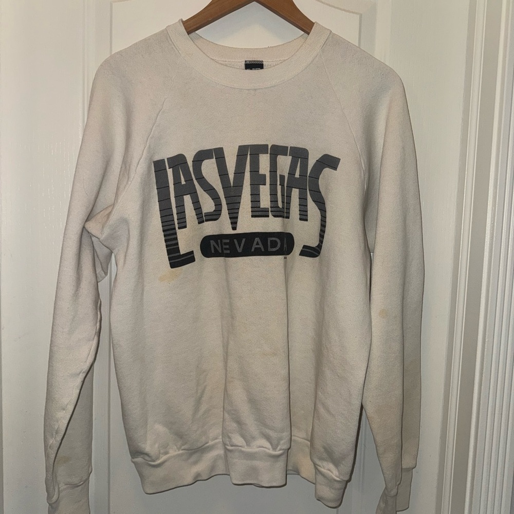Screen Stars Cream Las Vegas Crewneck Sweater